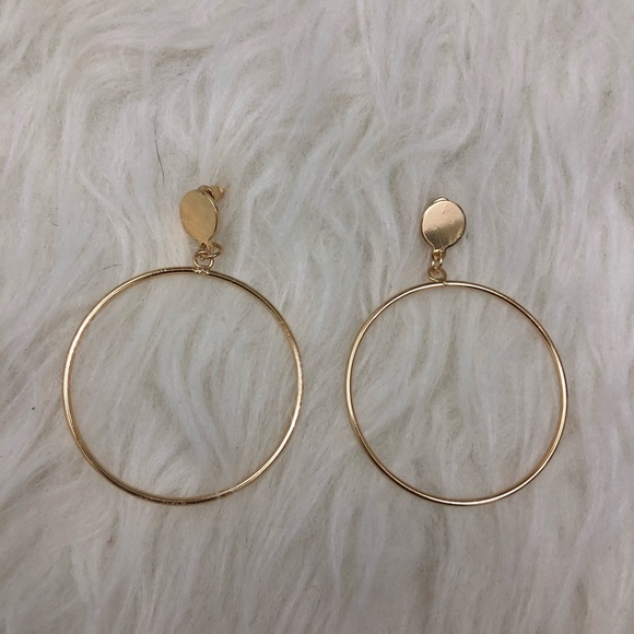 Gold Geometric Earrings - Picture 2 of 3